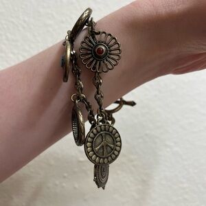 Lucky Brand Vintage Gold Charm Bracelet